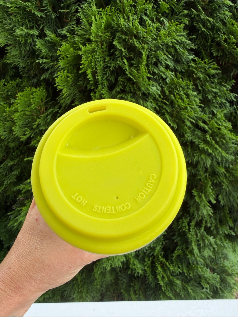 Mackenzie-Child’s Reusable Travel Mug with Yellow Lid - Picture 2 of 4